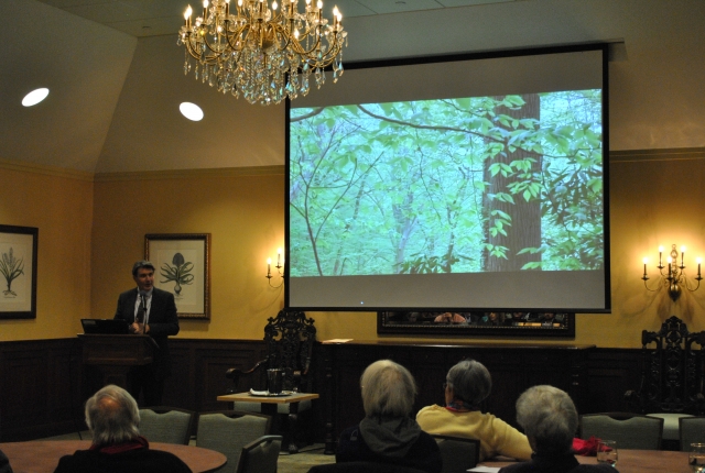 Mark I. Wallace, Ph.D. professor of religion at Swarthmore College, presented “Where the Great Heron Feeds: Christianity, Animism and Re-Enchantment of the World," in February 2016.
