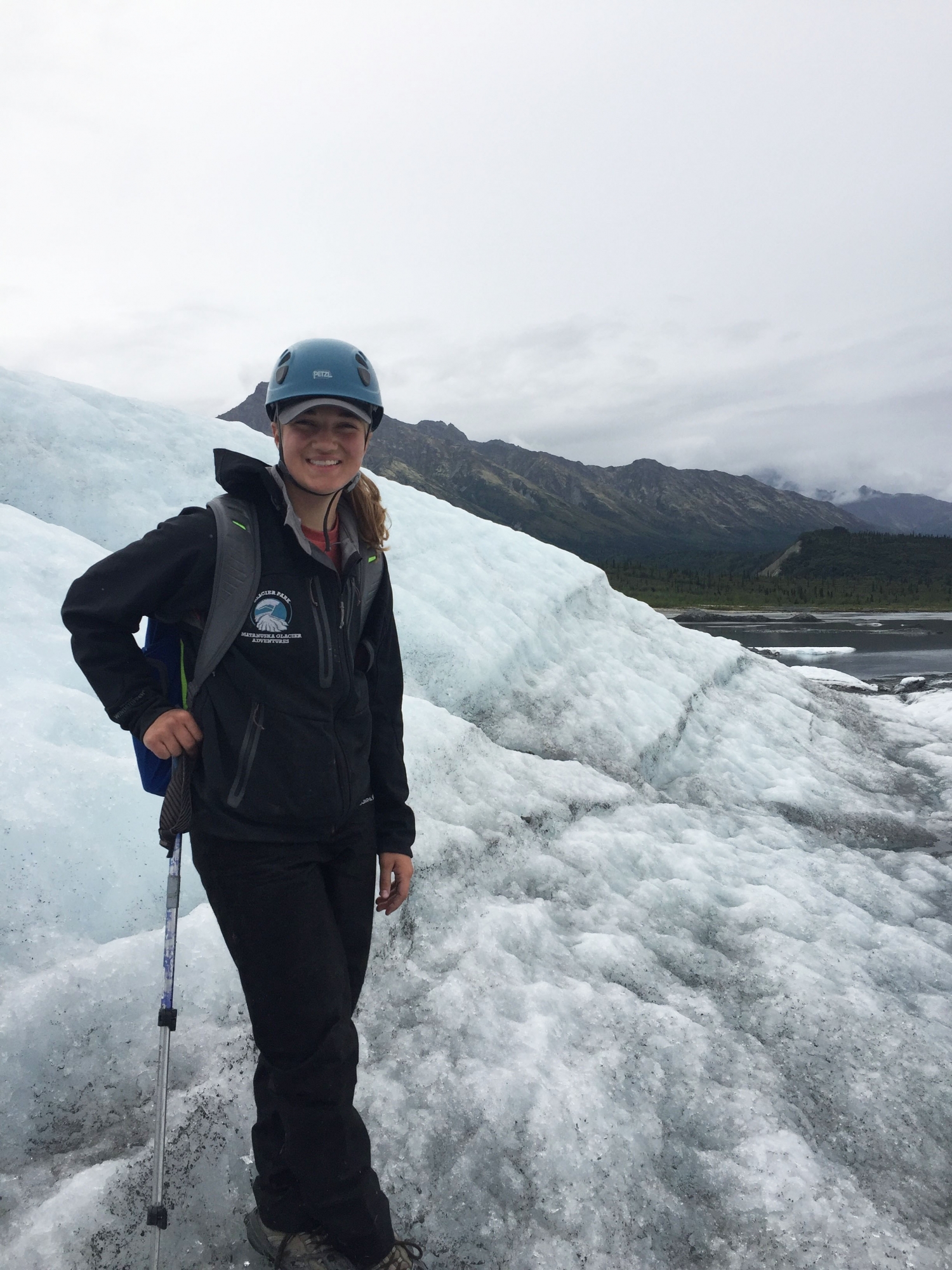 Laura Lupin on the Matanuska Glacier in Southcentral Alaska.