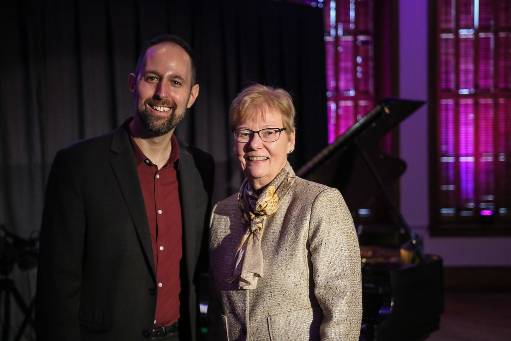 Myer pictured with Kathleen McCloskey, SSJ, M.M.Ed. (Photo by Hope Daluisio)