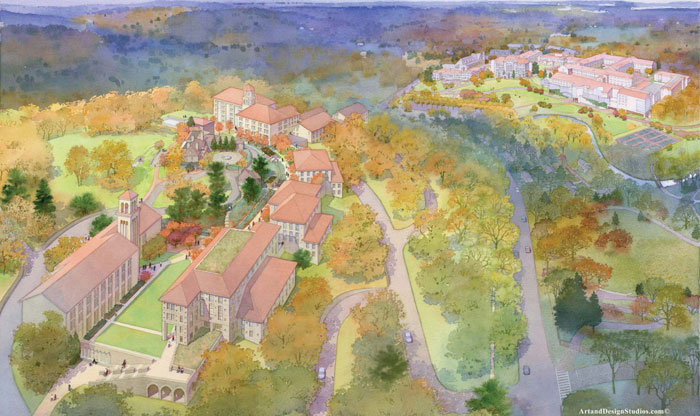 Watercolor image of Chestnut Hill