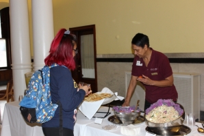 Chartwells participated in Wellness Day by offering students the chance to try some healthy food options