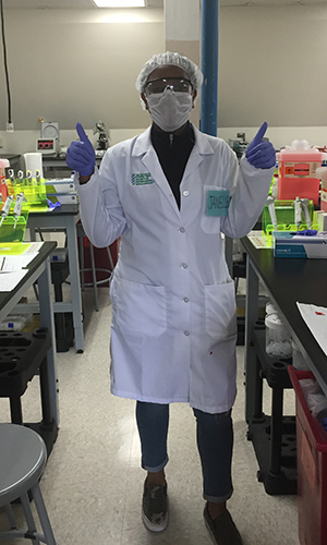 Janelle Leo worked at the National Medical Services Lab as part of a summer internship.
