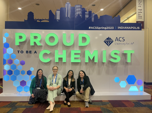 L to R: Rebecca Eikey, Anastasia Watson, Gladyeliz Hernandez, and Karen Wendling at the ACS Conference.
