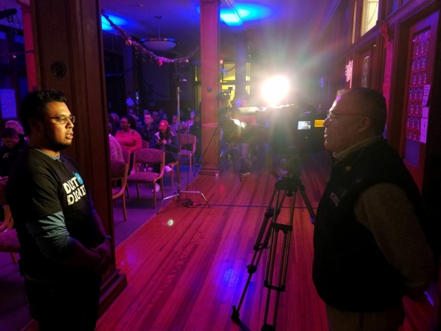 Beatlab founder Jeffrey Carroll being interviewed by CBS 3 Philly. 