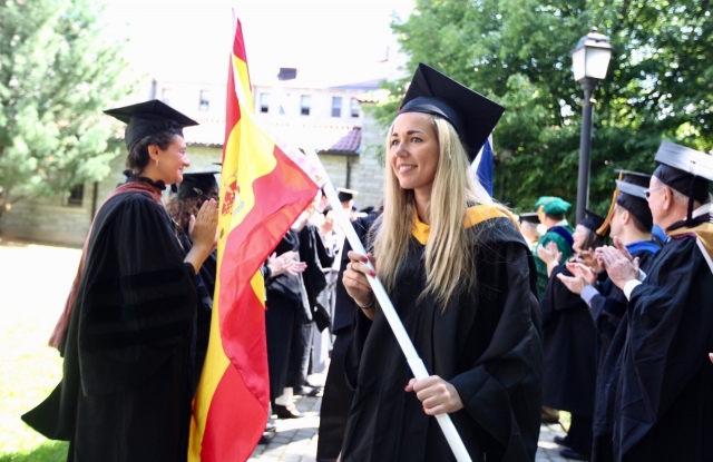 A graduate processing at CHC's 92nd Annual Commencement. (Photo by Margo Reed)