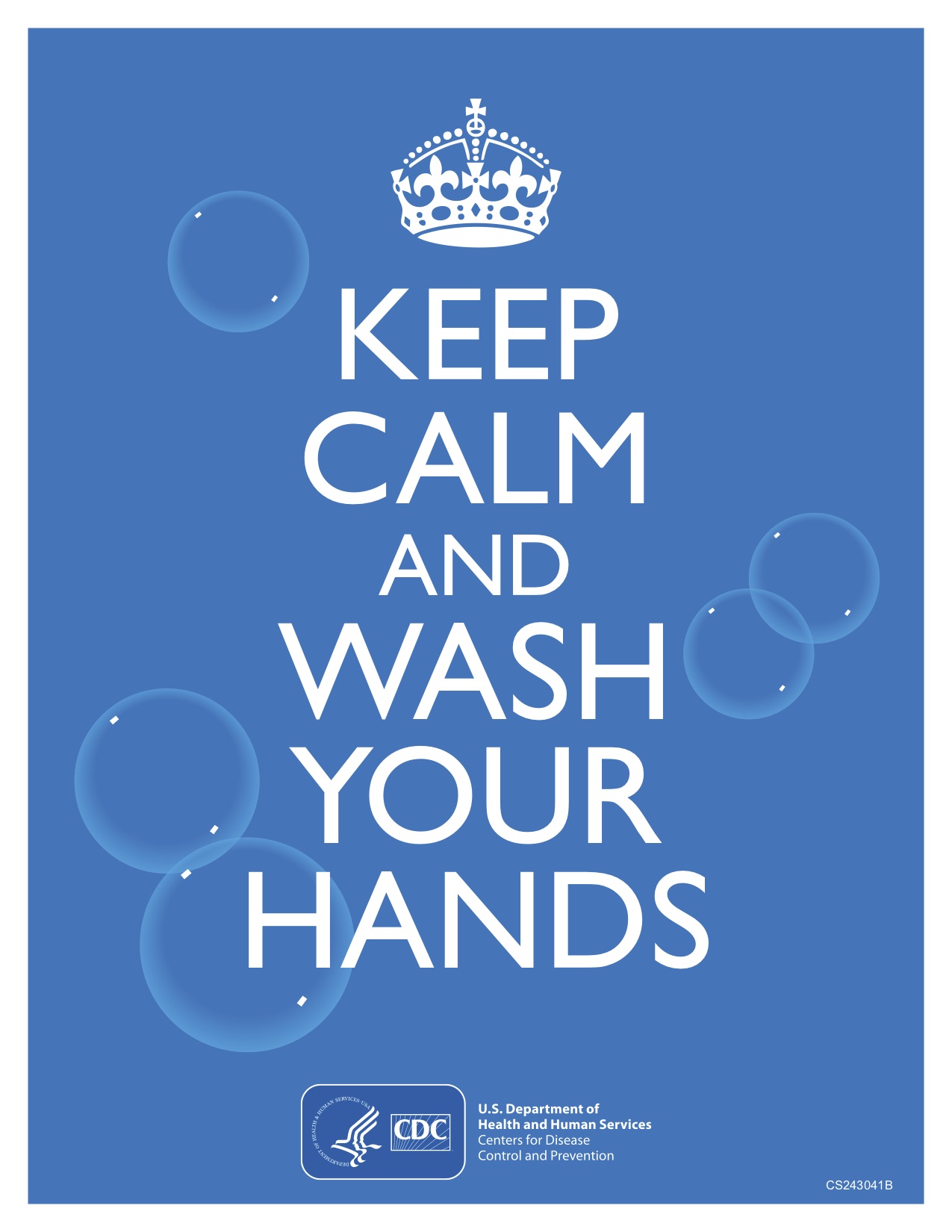 Keep Calm and Wash Your Hands poster