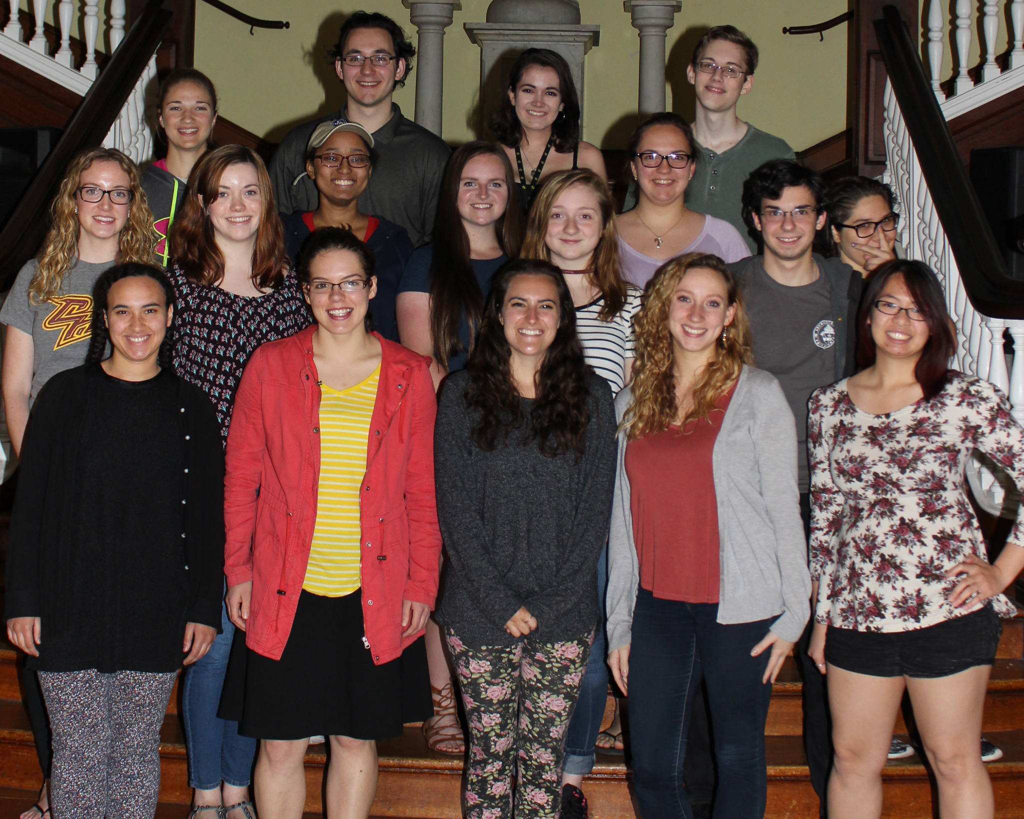 Students from the Interdepartmental Honors Program pose during their end-of-year event.
