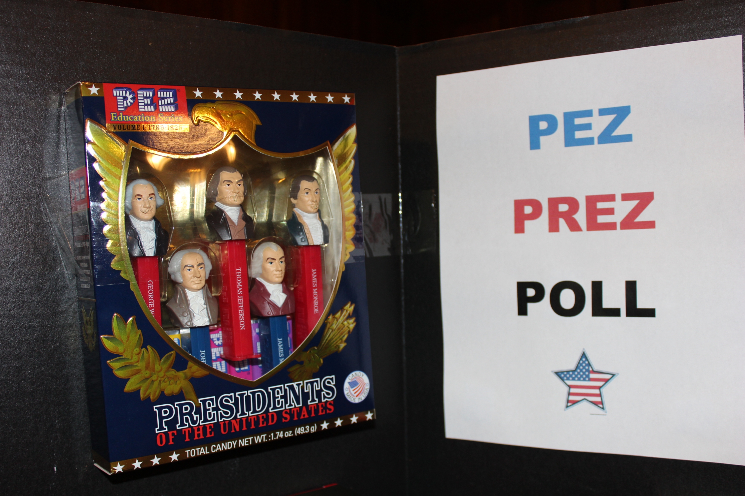 The presidential Pez poll, which debuted during SPSA's Election Palooza event during primary season, makes its much-anticipated return. Photo credit: Marilee Gallagher '14 
