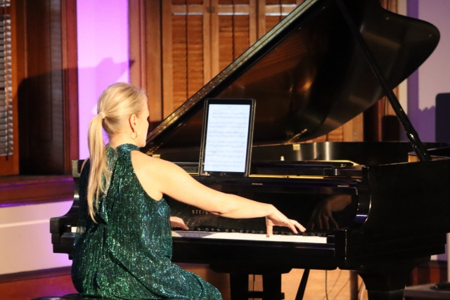 Molly Morkoski performs as part of Chestnut Hill College's 11th Annual Steinway Artist Series