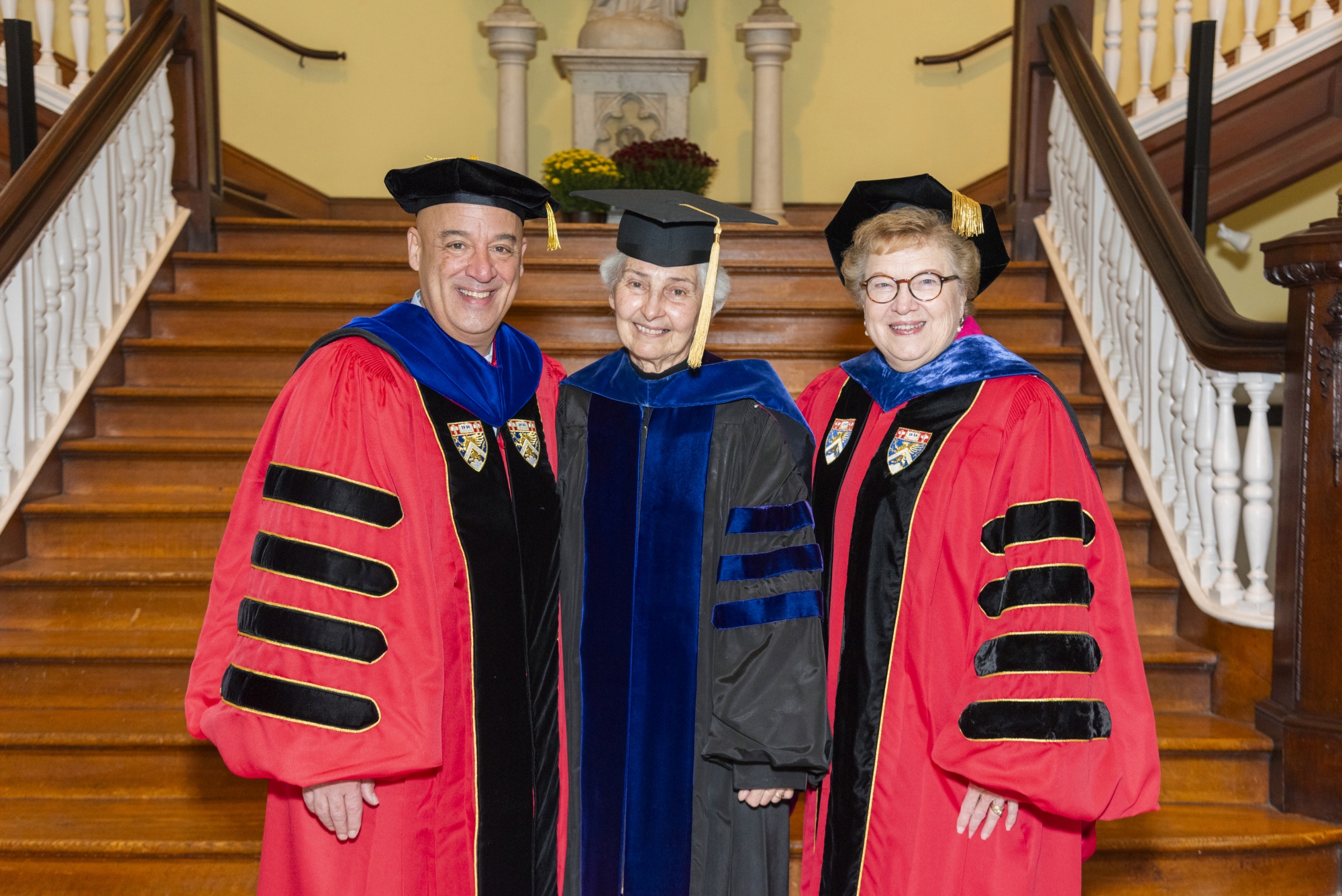 Three generations of CHC presidents came together as former living presidents, Sister Matthew Anita MacDonald and Sister Carol Jean Vale, Ph.D., joined Dr. Latimer for the Inauguration ceremony.