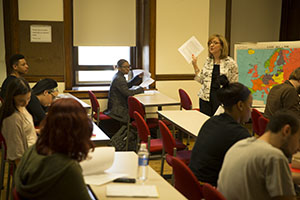 Lorraine Coons, Ph.D., in the classroom.