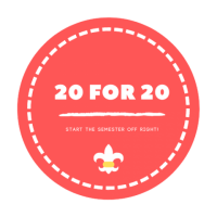 20 for 20 logo