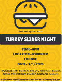 Turkey Slider Night