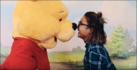 Jaida Zabala and Winnie the Pooh