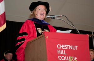 During her speech, Mary Lou Quinlan gave the graduates good advice for navigating the new challenges ahead of them.