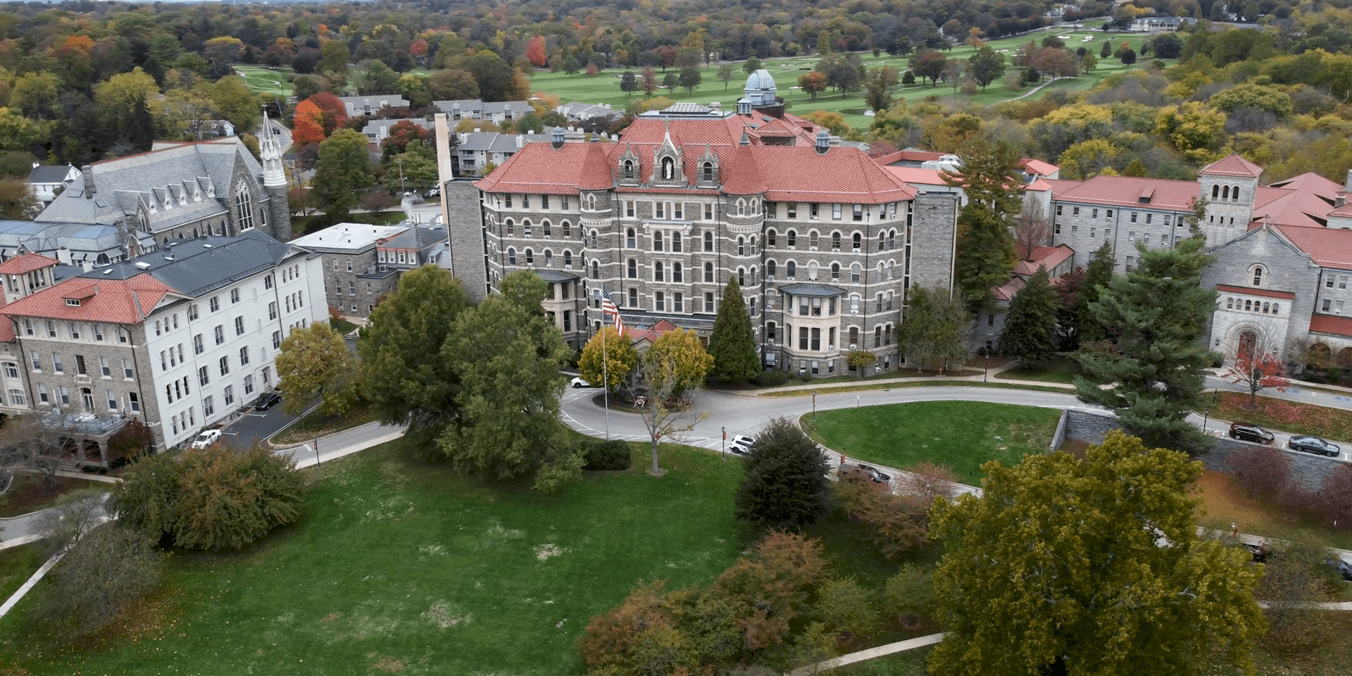 birdseye view of campus