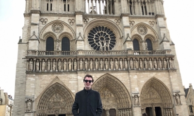 student studying abroad in France