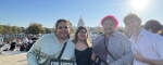 four students standing outside of the capital building in DC