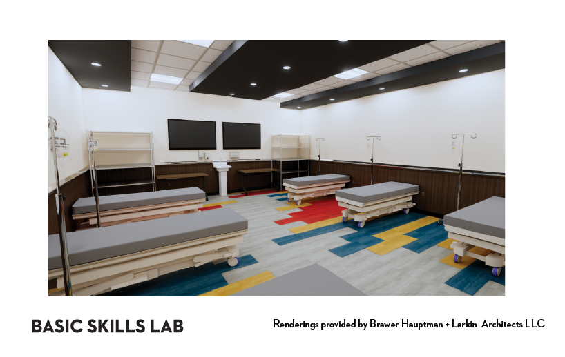 Rendering of Basic Skills Lab in new Nursing Center