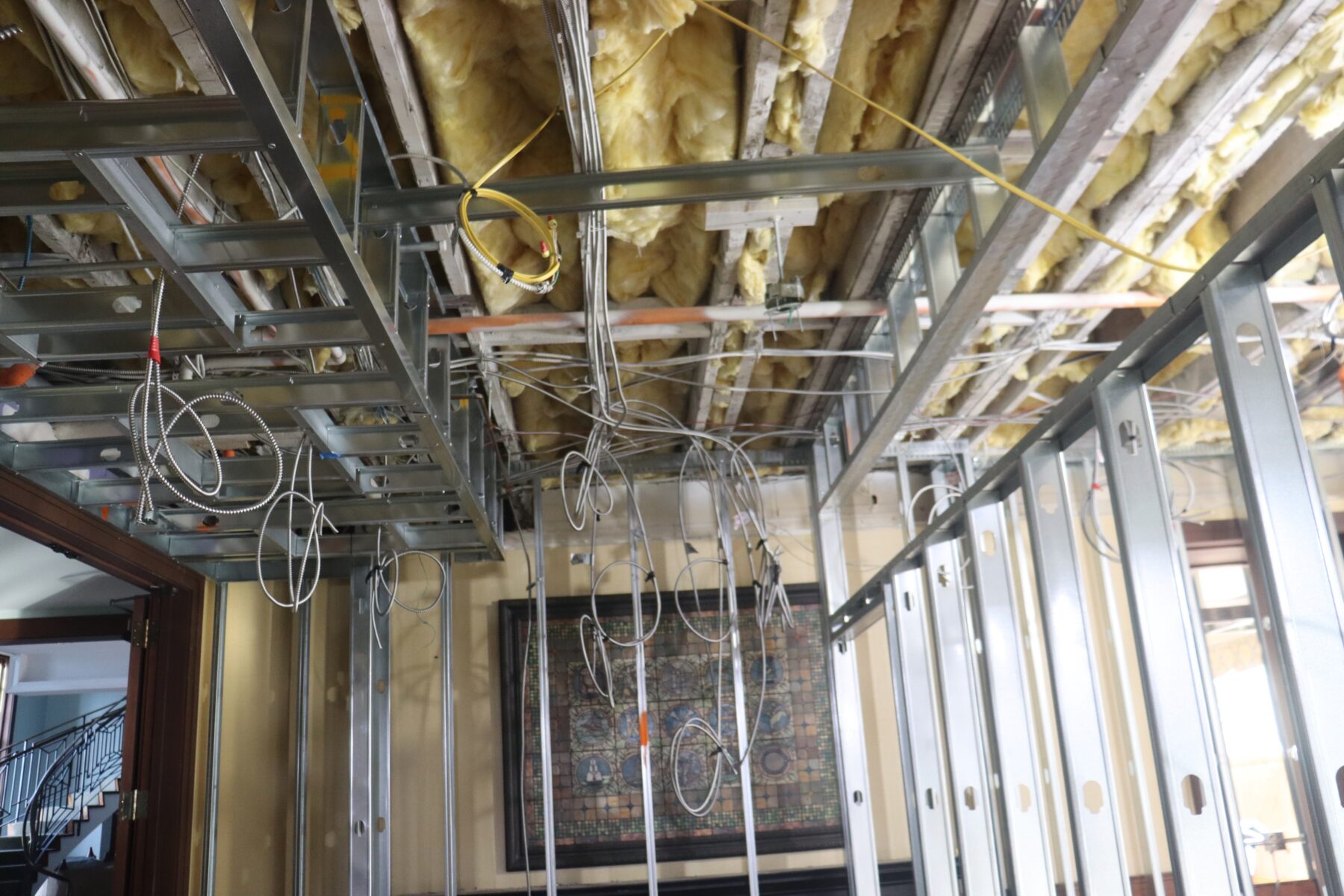 nursing renovation is underway; shown here is the construction in progress