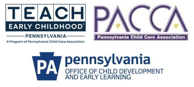 logos for Teach, PACCA, and Pennsylvania Office of Child Development and Early Learning